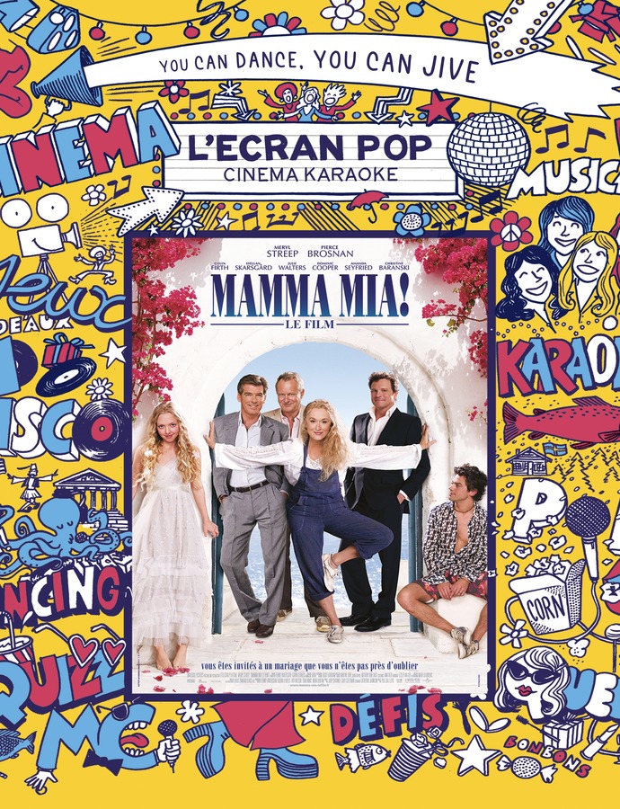 Affiche de l'événement Cinéma Karaoké : Mamma Mia ! à Paris, organisé par L'Écran Pop